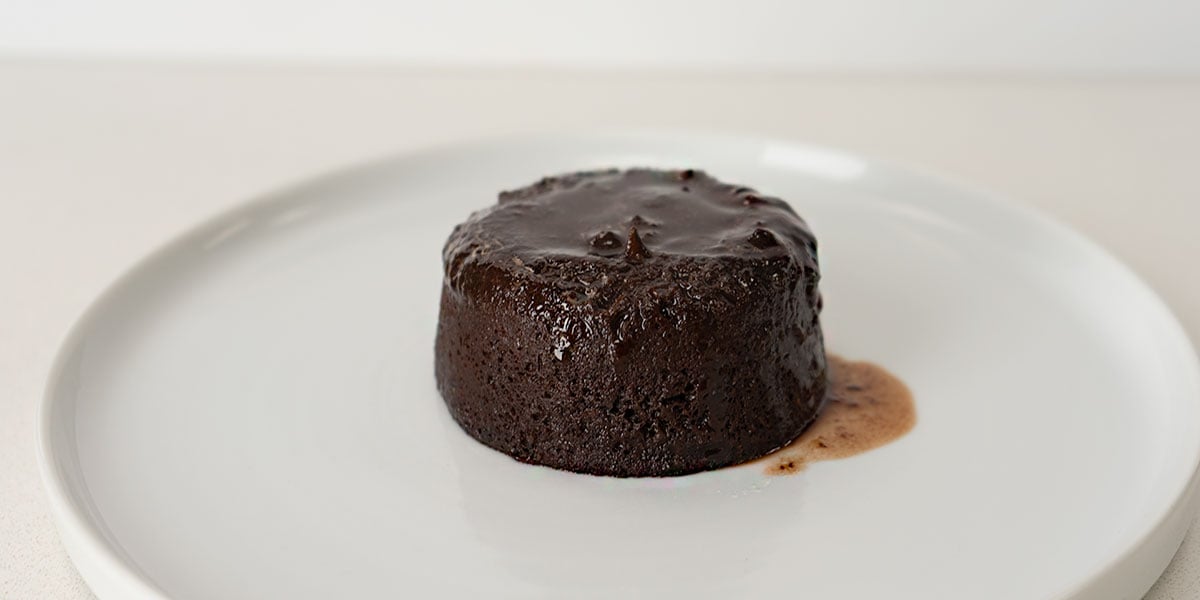 2 Minute Protein Molten Chocolate Lava Cake