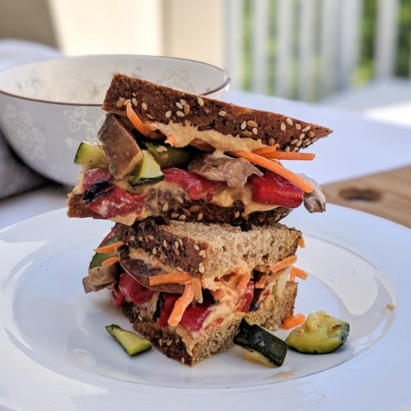 Vegan Roasted Veggie Sandwich Recipe