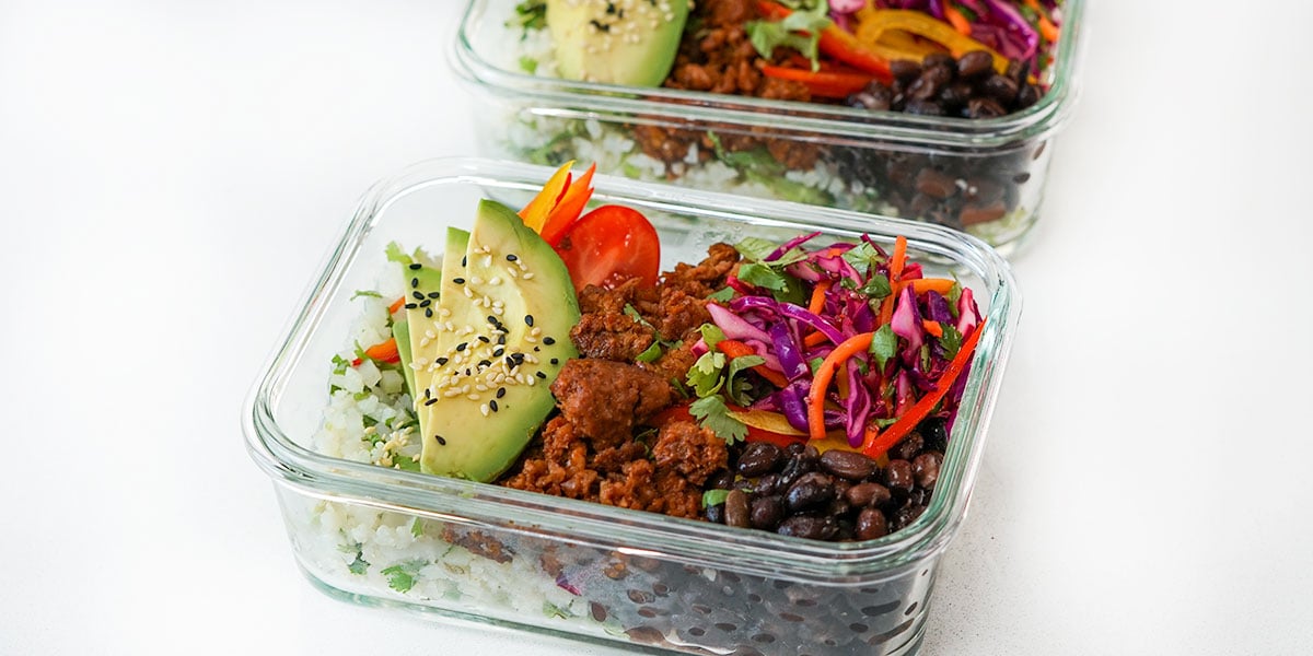 Mason Jar Burrito Bowl (30g of protein!) - That Vegan Babe