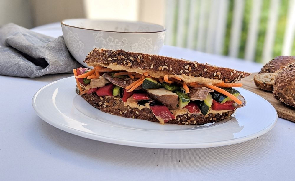 Vegan Roasted Veggie Sandwich Recipe
